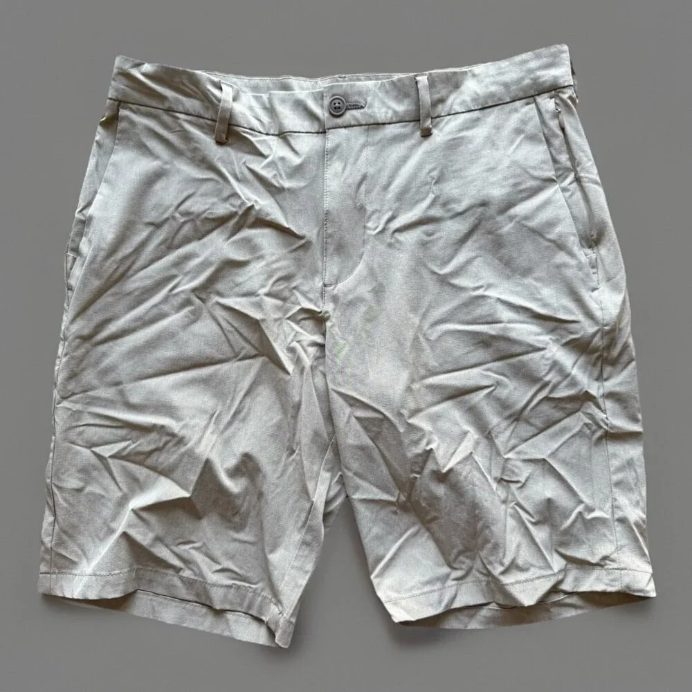 Old Navy Men's Active Go-Dry Cool Stretch Tech Beige Shorts Sz 33 Outdoor Travel
